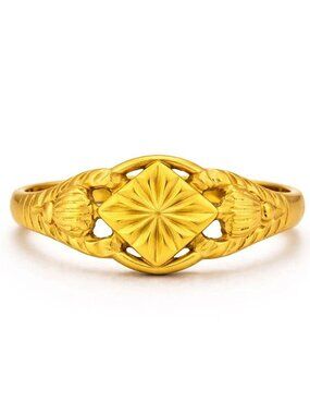 Solid 18k Ring Yellow Gold